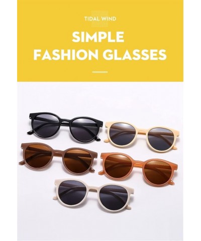 Fashion Retro Small Round Frame Sunglasses Street Photo Outdoor Vacation Beach Sunglasses (Color : C, Size : 1) 1 E $12.08 De...