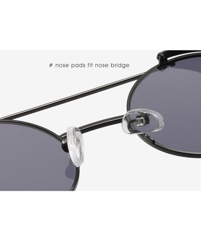 Men's and Women's Metal Retro Round Frame Outdoor Vacation Sunglasses (Color : B, Size : 1) 1 H $15.75 Designer