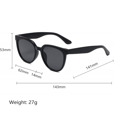 Women Men Classic Square Polarized Sunglasses Retro Trendy Sunnies Eyewear Black One Size $5.12 Square