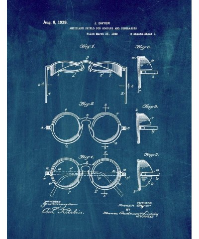 Antiglare Shield For Goggles And Sunglasses Patent Print (20" x 24") M12242 24" x 36" Midnight Blue $22.52 Rectangular