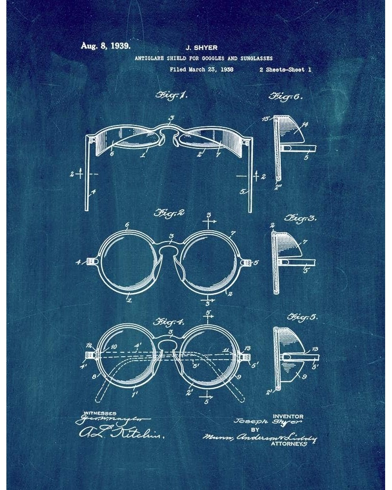 Antiglare Shield For Goggles And Sunglasses Patent Print (20" x 24") M12242 24" x 36" Midnight Blue $22.52 Rectangular