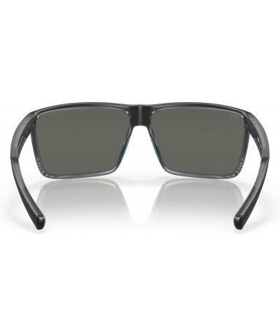 Men's Rincon Fishing and Watersports Rectangular Sunglasses Matte Smoke Crystal Fade/Grey Silver Mirrored Polarized-580g $68....