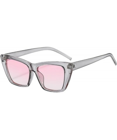 Cat Eye Square Men and Women Fashion Sunglasses Outdoor Vacation Decorative Sunglasses (Color : G, Size : 1) 1 G $14.76 Designer