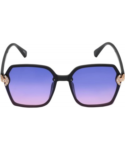 Women's 1090sp Glitzy Flush Lens Uv400 Protective Geometric Hexagonal Sunglasses. Cool Gifts for Her, 63 Mm Black $8.99 Hexag...