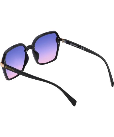 Women's 1090sp Glitzy Flush Lens Uv400 Protective Geometric Hexagonal Sunglasses. Cool Gifts for Her, 63 Mm Black $8.99 Hexag...