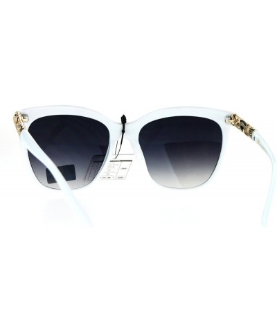 Womens Luxury Fashion Sunglasses Stylish Square Frame UV 400 White (Smoke) $9.87 Square