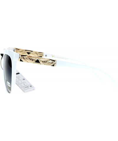 Womens Luxury Fashion Sunglasses Stylish Square Frame UV 400 White (Smoke) $9.87 Square