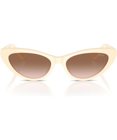 Women's Ph4199u Universal Fit Cat Eye Sunglasses Shiny Cream/Gradient Brown $47.91 Cat Eye