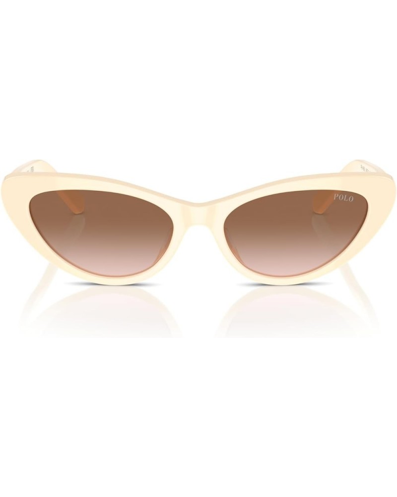 Women's Ph4199u Universal Fit Cat Eye Sunglasses Shiny Cream/Gradient Brown $47.91 Cat Eye