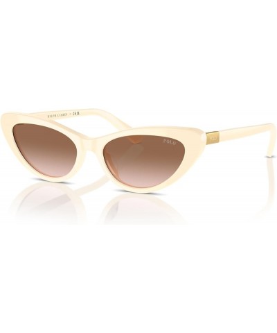 Women's Ph4199u Universal Fit Cat Eye Sunglasses Shiny Cream/Gradient Brown $47.91 Cat Eye