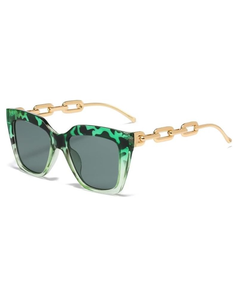 Summer Men and Women Chain Fashion Sunglasses Outdoor Vacation Sunshade (Color : F, Size : Medium) Medium A $15.04 Designer