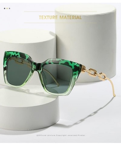 Summer Men and Women Chain Fashion Sunglasses Outdoor Vacation Sunshade (Color : F, Size : Medium) Medium A $15.04 Designer