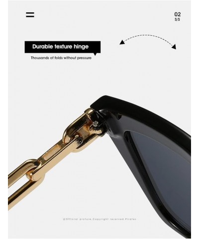 Summer Men and Women Chain Fashion Sunglasses Outdoor Vacation Sunshade (Color : F, Size : Medium) Medium A $15.04 Designer