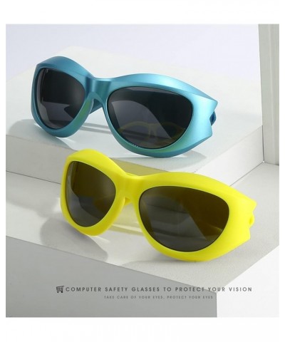 Large Frame Punk Photo Sunglasses Men and Women Fashion Decorative Sunglasses (Color : 11, Size : 1) 1 1 $10.99 Designer