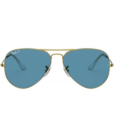 Rb3025 Classic Polarized Aviator Sunglasses Legend Gold/Polarized Blue $54.63 Aviator