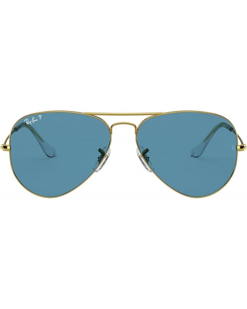 Rb3025 Classic Polarized Aviator Sunglasses Legend Gold/Polarized Blue $54.63 Aviator