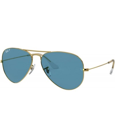 Rb3025 Classic Polarized Aviator Sunglasses Legend Gold/Polarized Blue $54.63 Aviator