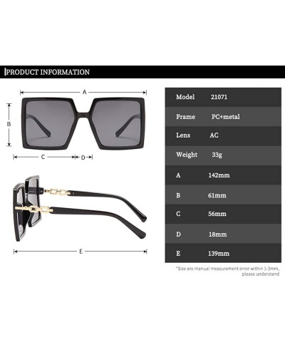 Big Frame Street Shooting Frame Men and Women Sunglasses Holiday Street Shooting Decoration Glasses Gift (Color : E, Size : M...