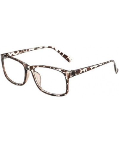 Women Myopia Optical Eye Glasses Frame Men Plain Eyeglasses Frame Leopard $6.99 Rimless