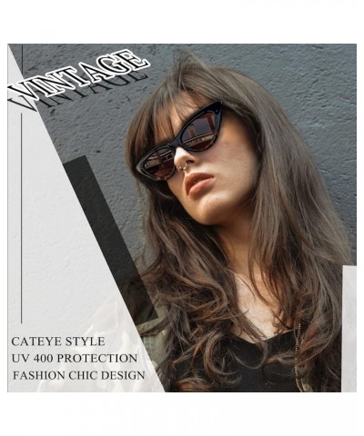 Polarized Cat Eye Sunglasses for Women, Retro Narrow Pointy Cateye Womens Sun Glasses A04-black Leopard as the pictures $7.26...