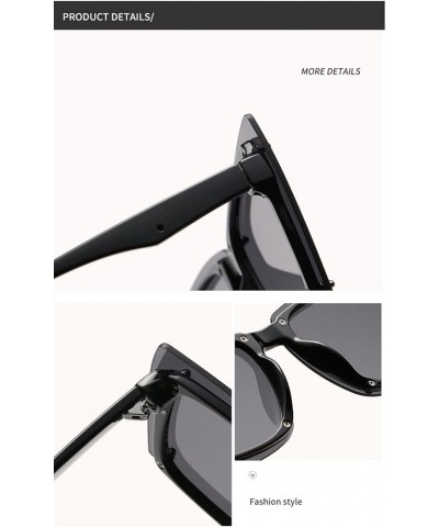 Square Large Frame Men and Women Sunglasses Outdoor Vacation Sunshade Beach (Color : A, Size : Medium) Medium C $17.61 Designer