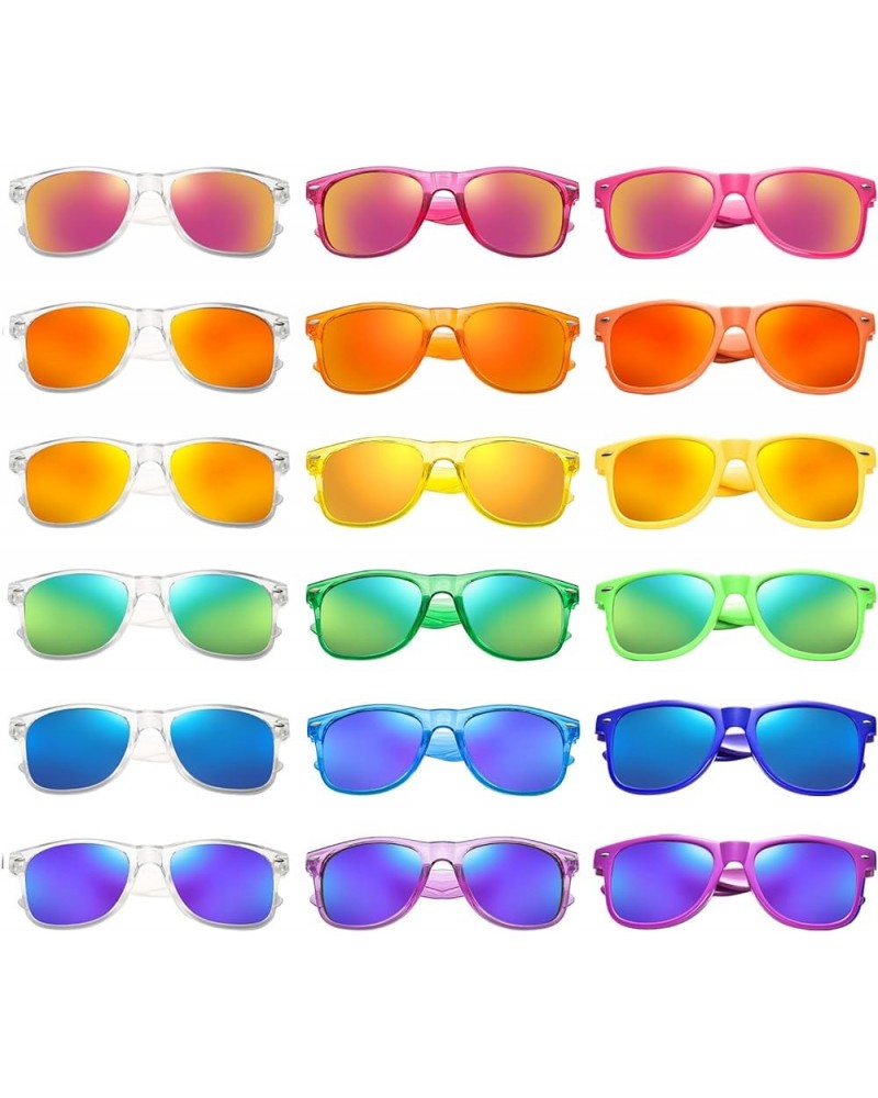 10/18 Retro Neon Colors Party Sunglasses Mirrored/Jelly lens Glasses Bulk Party Favors for Unisex Adults Teens Multi Assorted...