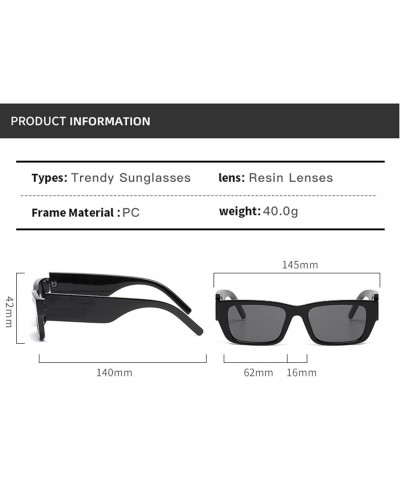 Small Box Punk Men and Women Sunglasses Street Shooting Outdoor Sunshade (Color : F, Size : Medium) Medium F $18.59 Designer