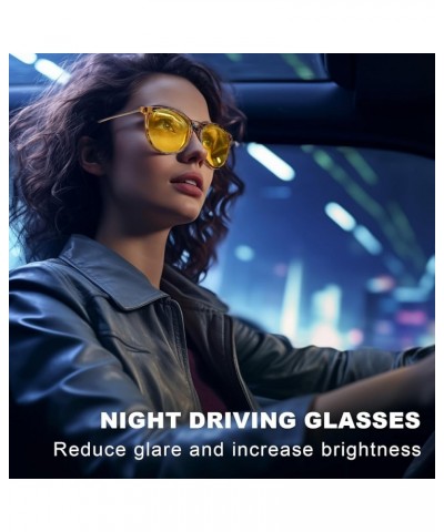 Night Vision Glasses Anti Glare for Driving Polarized Yellow Nighttime Glasses UV400 Protection IF8859 C03 Tortoise Night Dri...