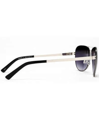 Modern Classic Military Pilots Inspired Spring Factor Polished Stainless Sunglasses Silver Smoke $14.00 Aviator