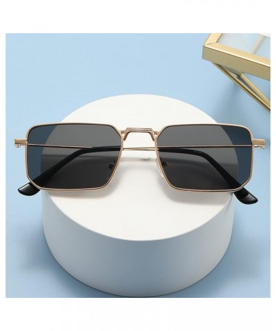 Retro Small Frame Square Men and Women Outdoor Party Decorative Sunglasses (Color : A, Size : 1) 1 D $11.25 Designer