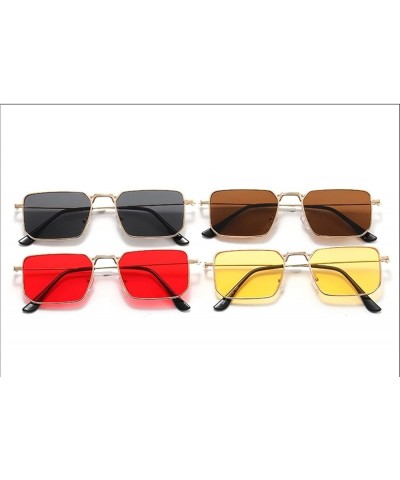 Retro Small Frame Square Men and Women Outdoor Party Decorative Sunglasses (Color : A, Size : 1) 1 D $11.25 Designer