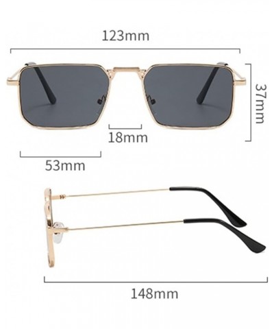 Retro Small Frame Square Men and Women Outdoor Party Decorative Sunglasses (Color : A, Size : 1) 1 D $11.25 Designer