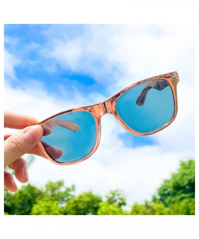 12 Pack Neon Colors Sunglasses Classic Retro Party Favors Sunglasses for Unisex Adult Metallic Rose Gold $16.23 Designer