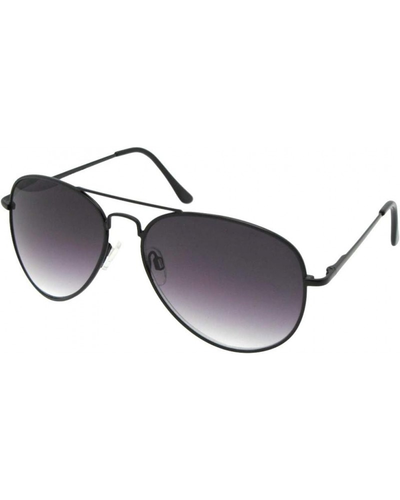 Aviator Full Reader Mens Sunglasses With Gradient Lens R88 Black Frame Gray Lenses $11.37 Aviator