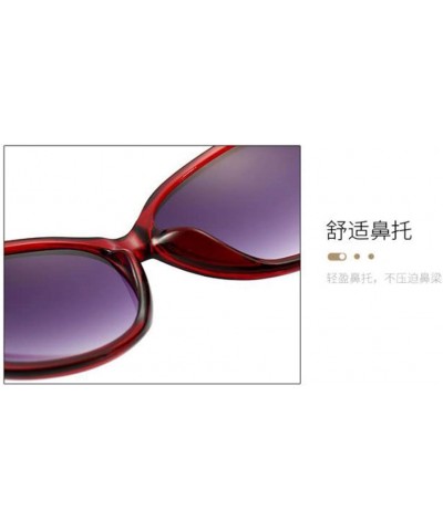 Large frame rose leg sunglasses women full frame fashion personality sunglasses oval sunglasses Red Frame Double Gray Flakes ...