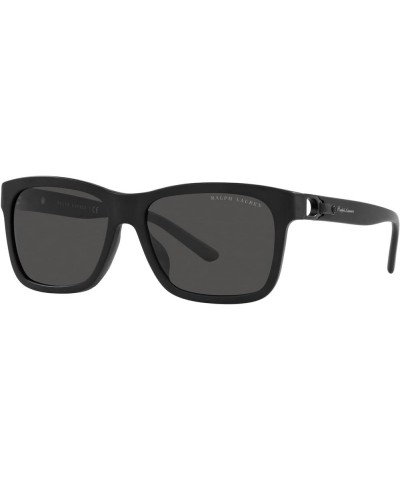 Men's Rl8203qu Universal Fit Rectangular Sunglasses Matte Black/Dark Grey $30.97 Rectangular