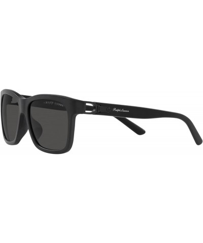 Men's Rl8203qu Universal Fit Rectangular Sunglasses Matte Black/Dark Grey $30.97 Rectangular