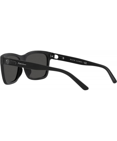 Men's Rl8203qu Universal Fit Rectangular Sunglasses Matte Black/Dark Grey $30.97 Rectangular