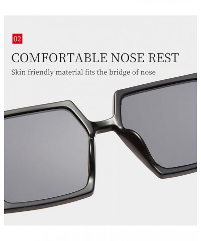 Big Frame Street Shooting Frame Men and Women Sunglasses Holiday Street Shooting Decoration Glasses Gift (Color : E, Size : M...