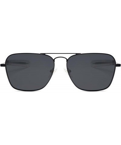 Classic Retro Rectangle Polarized Sunglasses Womens Mens Vintage UV400 Sunnies SJ1194 Black/Grey $9.17 Aviator