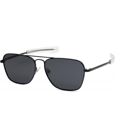 Classic Retro Rectangle Polarized Sunglasses Womens Mens Vintage UV400 Sunnies SJ1194 Black/Grey $9.17 Aviator