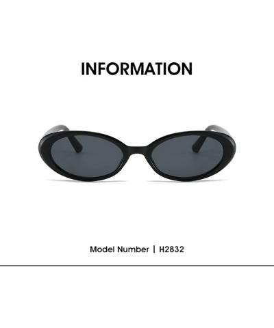 Oval Frame Small Frame Fashion Women Sunglasses (Color : A, Size : 1) 1 G $18.92 Designer