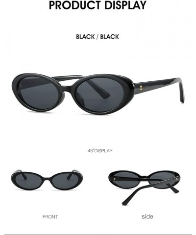 Oval Frame Small Frame Fashion Women Sunglasses (Color : A, Size : 1) 1 G $18.92 Designer