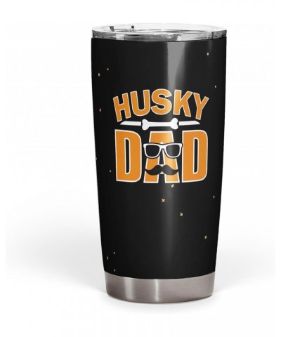 Husky Dad with Glasses and Mustache 30oz Stainless Steel Tumbler for Husky Dad Siberian Dog Papa Gifts Idea Merch - 003 20oz ...