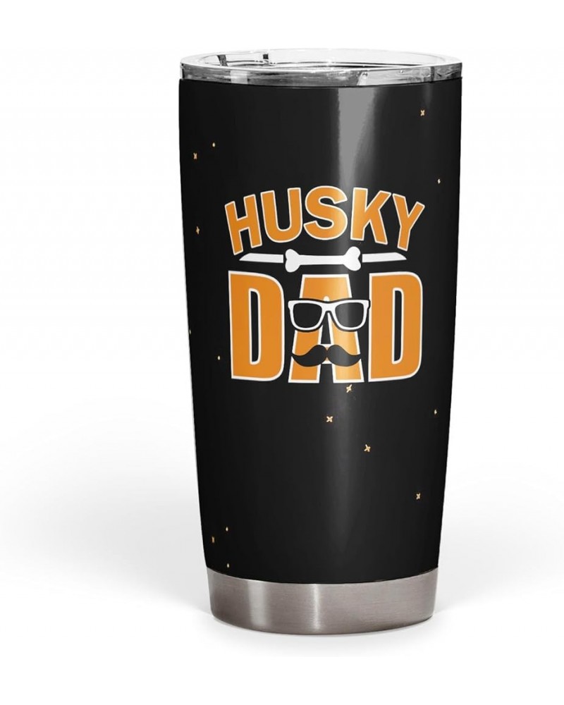 Husky Dad with Glasses and Mustache 30oz Stainless Steel Tumbler for Husky Dad Siberian Dog Papa Gifts Idea Merch - 003 20oz ...