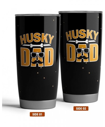 Husky Dad with Glasses and Mustache 30oz Stainless Steel Tumbler for Husky Dad Siberian Dog Papa Gifts Idea Merch - 003 20oz ...