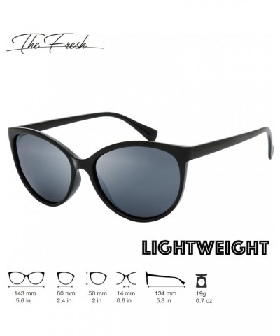 Women's Polarized Fashion Tip Pointed Cateye Sunglasses - Gift Box Package L902b-black Grey $11.06 Cat Eye