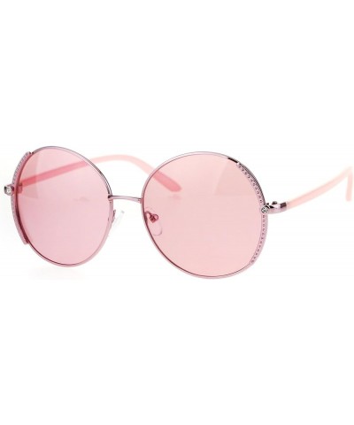 Womens Fashion Sunglasses Classy Stylish Round Frame UV 400 Pink (Pink) $9.66 Round