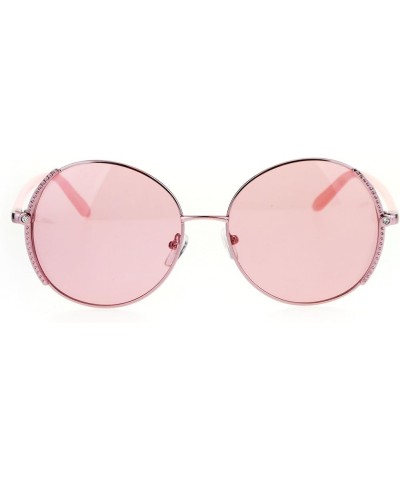 Womens Fashion Sunglasses Classy Stylish Round Frame UV 400 Pink (Pink) $9.66 Round