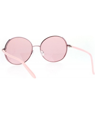 Womens Fashion Sunglasses Classy Stylish Round Frame UV 400 Pink (Pink) $9.66 Round